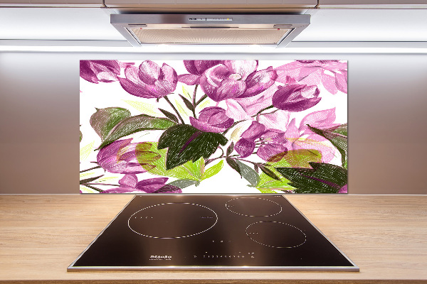 Cooker splashback Floral pattern