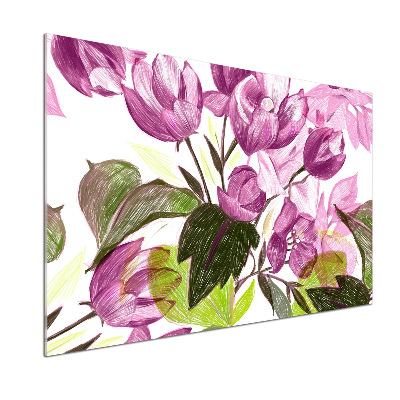 Cooker splashback Floral pattern