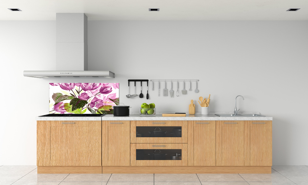 Cooker splashback Floral pattern