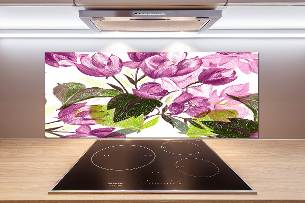 Cooker splashback Floral pattern