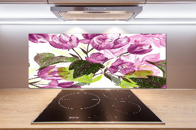 Cooker splashback Floral pattern