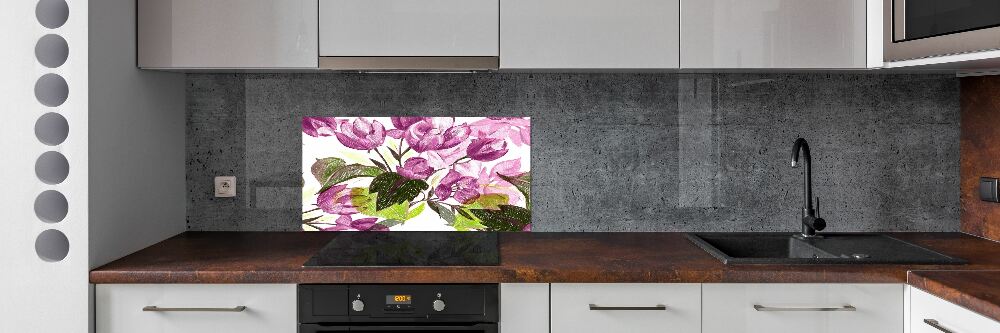 Cooker splashback Floral pattern