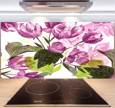 Cooker splashback Floral pattern