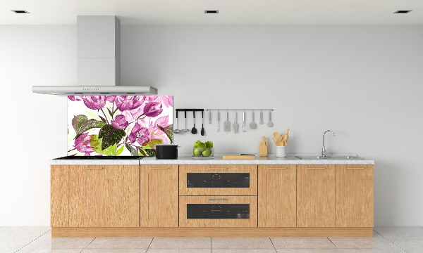 Cooker splashback Floral pattern