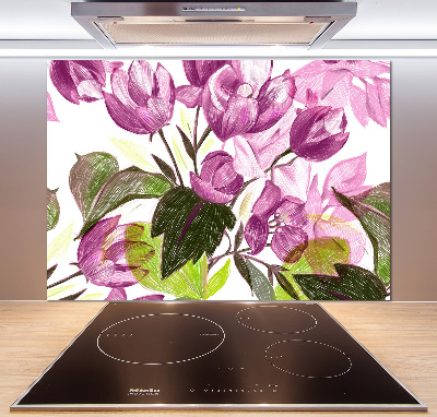 Cooker splashback Floral pattern