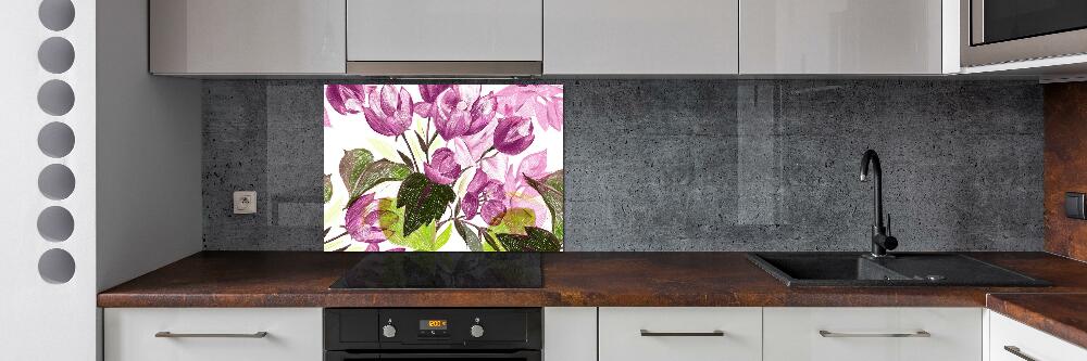 Cooker splashback Floral pattern