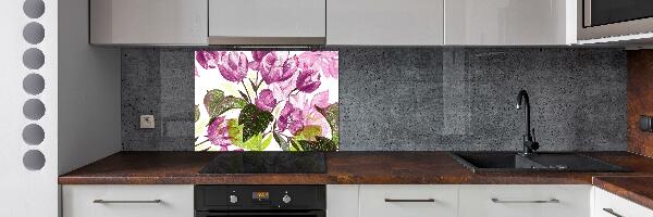 Cooker splashback Floral pattern