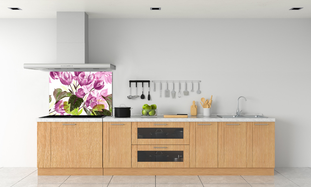 Cooker splashback Floral pattern