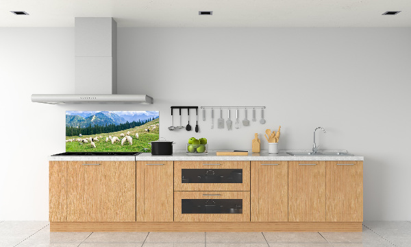 Cooker splashback Sheep in the Tatra Mountains