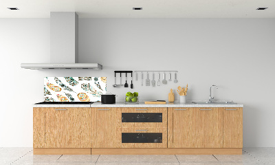 Cooker splashback Ethnic feathers