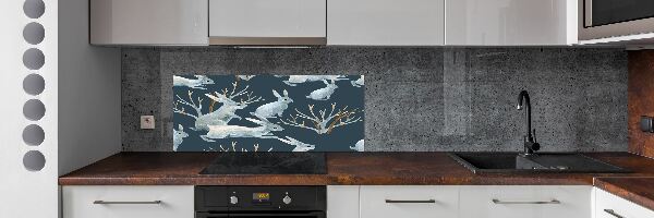 Kitchen splashback Rabbits in winter