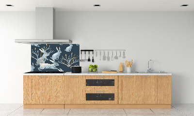 Kitchen splashback Rabbits in winter