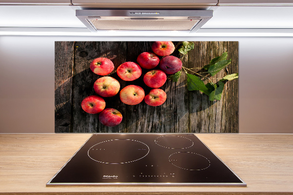 Kitchen splashback Apples on the table