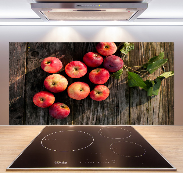 Kitchen splashback Apples on the table