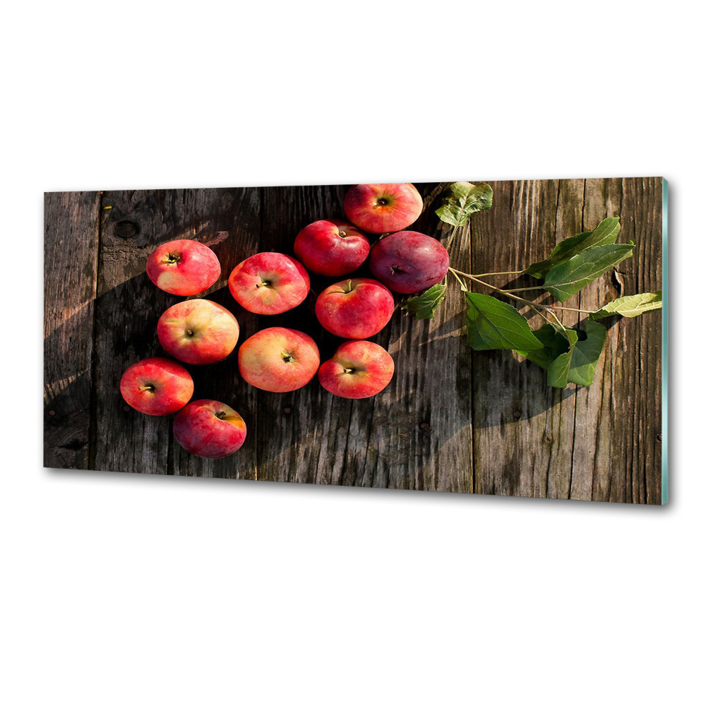 Kitchen splashback Apples on the table