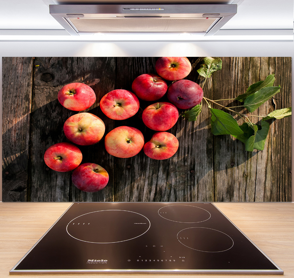 Kitchen splashback Apples on the table