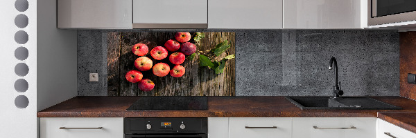 Kitchen splashback Apples on the table