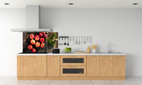 Kitchen splashback Apples on the table