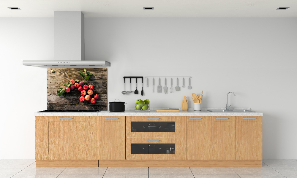 Kitchen splashback Apples on the table