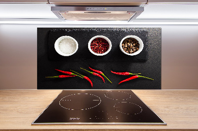 Kitchen splashback Spices and chillies