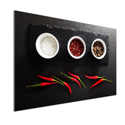 Kitchen splashback Spices and chillies