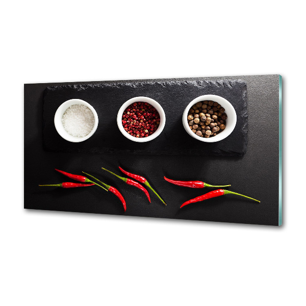 Kitchen splashback Spices and chillies