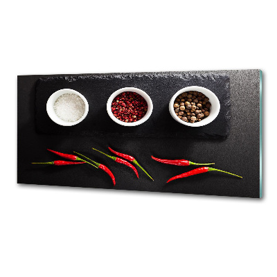 Kitchen splashback Spices and chillies