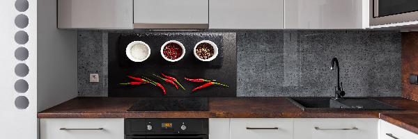 Kitchen splashback Spices and chillies