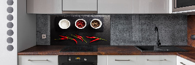 Kitchen splashback Spices and chillies