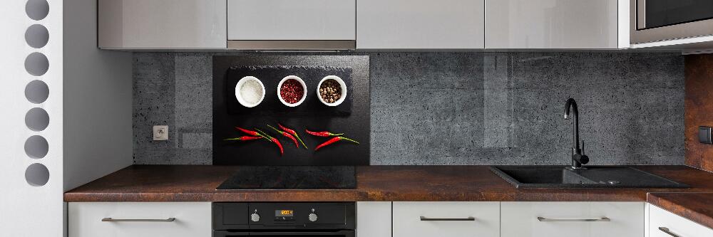 Kitchen splashback Spices and chillies