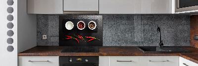 Kitchen splashback Spices and chillies