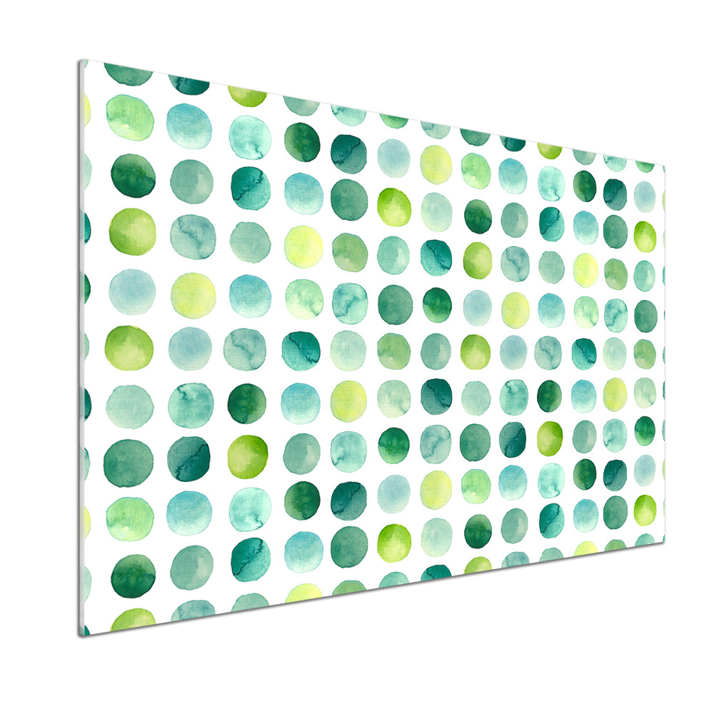 Cooker splashback Green dots