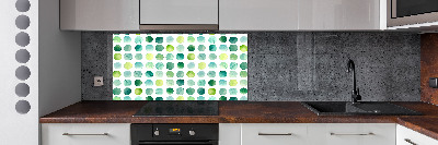 Cooker splashback Green dots