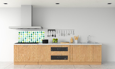 Cooker splashback Green dots