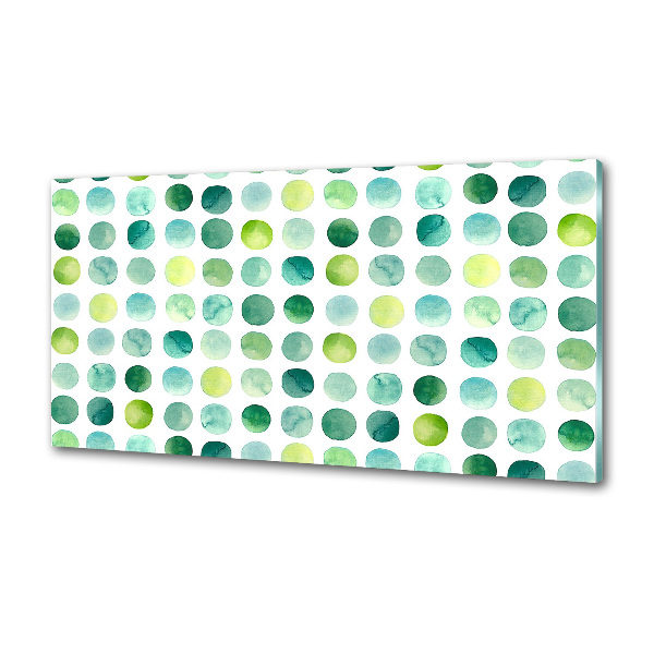 Cooker splashback Green dots