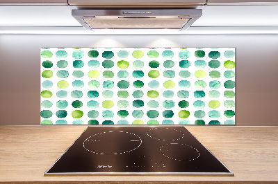 Cooker splashback Green dots