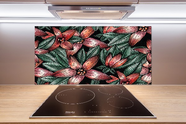 Cooker splashback Floral pattern