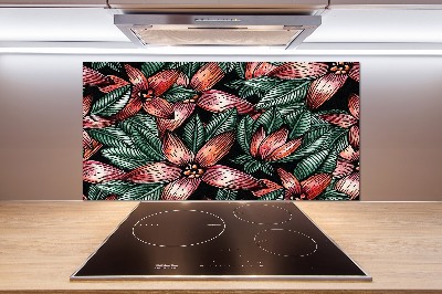 Cooker splashback Floral pattern