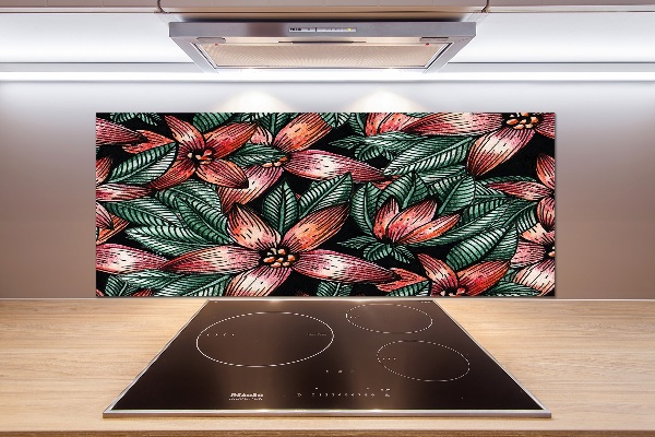 Cooker splashback Floral pattern