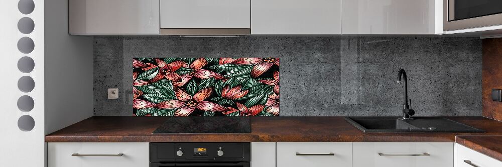 Cooker splashback Floral pattern