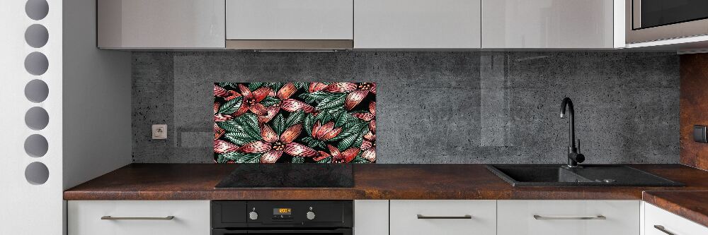 Cooker splashback Floral pattern