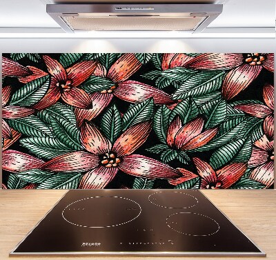 Cooker splashback Floral pattern