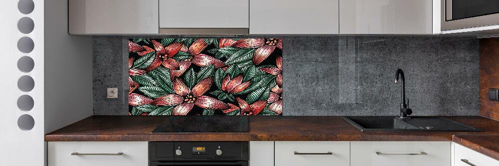 Cooker splashback Floral pattern