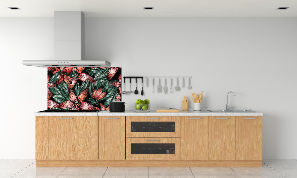 Cooker splashback Floral pattern