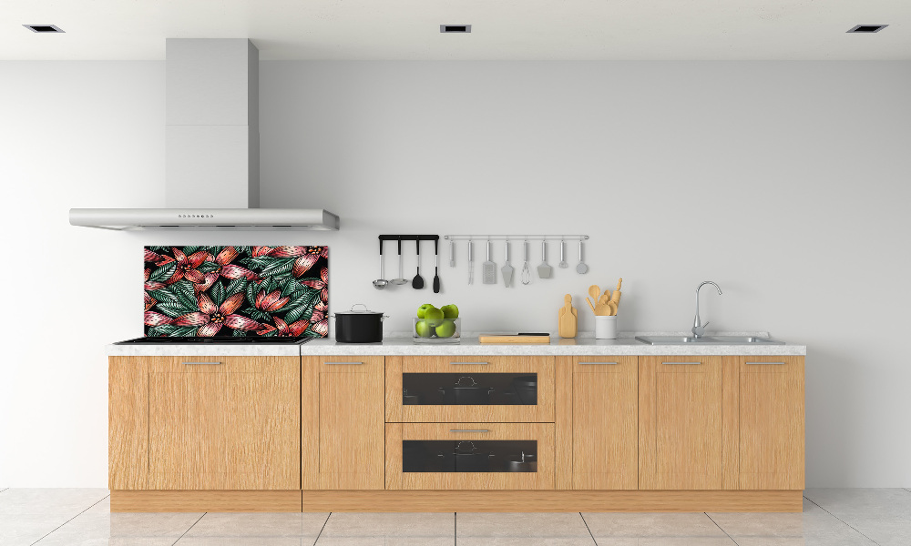 Cooker splashback Floral pattern