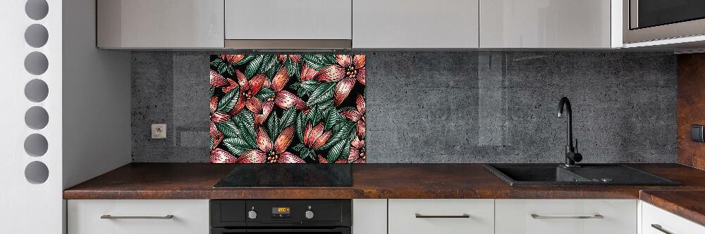 Cooker splashback Floral pattern