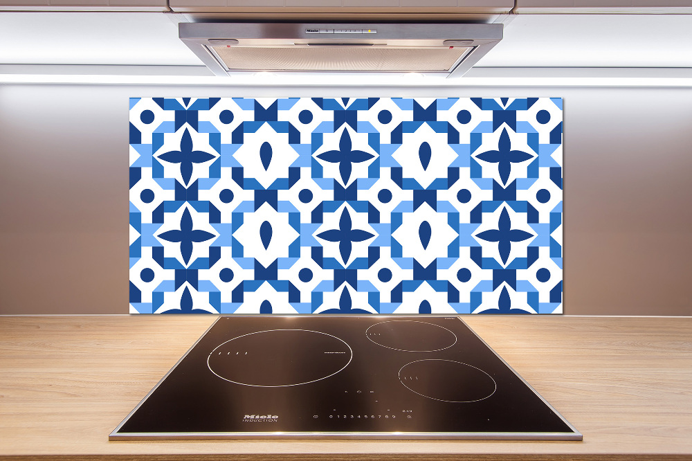 Glass splashback Geometric background