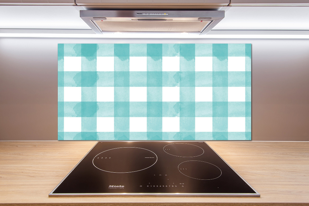 Glass splashback Blue grille