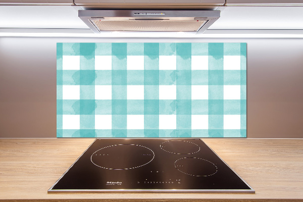 Glass splashback Blue grille