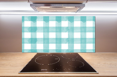 Glass splashback Blue grille